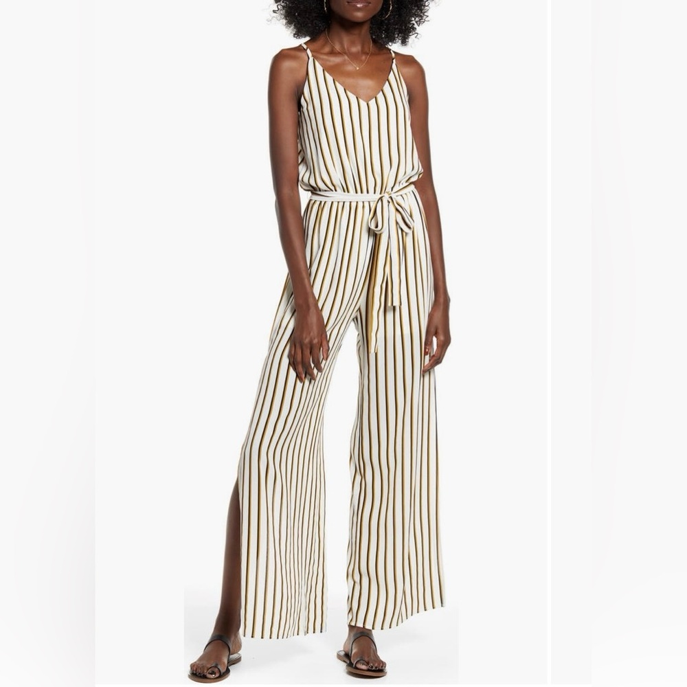 Sleeveless Tie Waist Jumpsuit